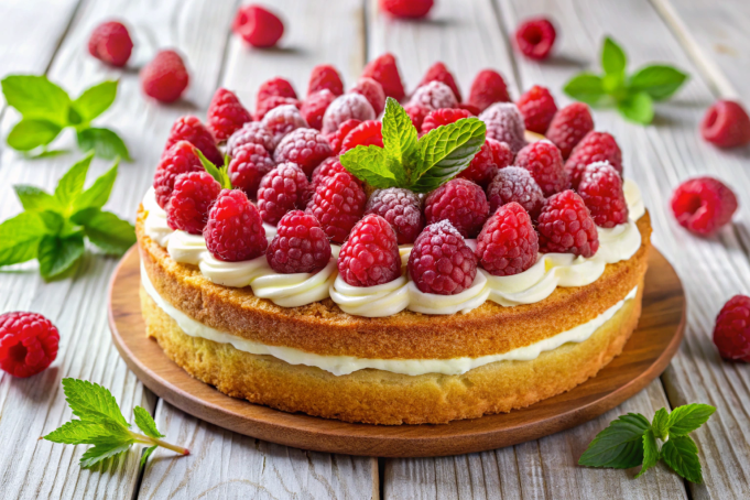 Raspberry cake